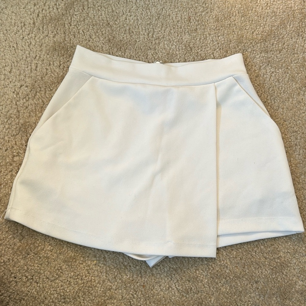 White Envelope Skort
